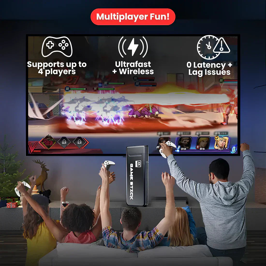 RETROPRO™️ GAMING CONSOLE + 60,000+ LICENSED GAMES (2 Free Controllers Included)